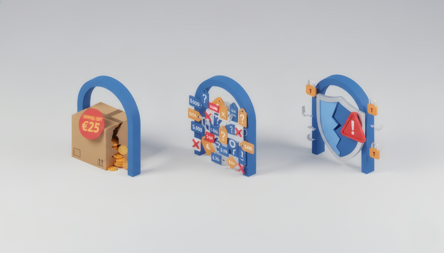 Customer journey showing friction points