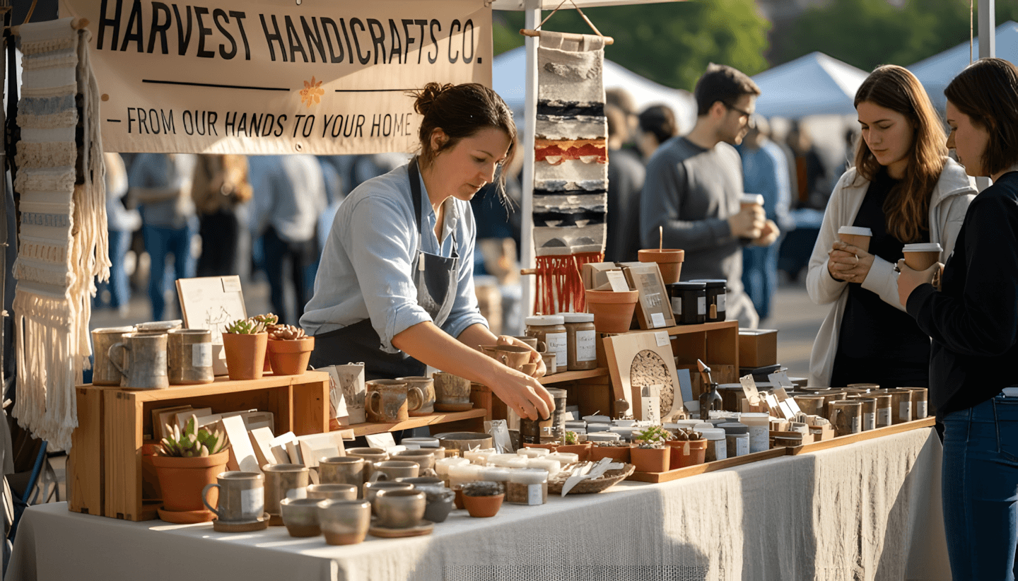 Small business owner organizing multiple products showing business expansion